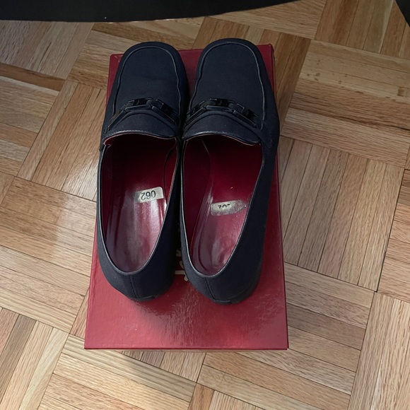 Salvatore Ferragamo Nero Fabric Black Calf flat - Picture 4 of 7